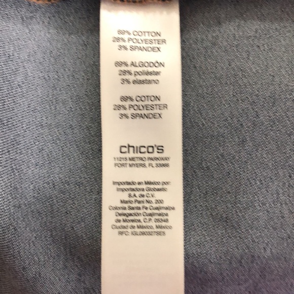 Chico's Women's Dark Navy Denim Blazer - Size 3 (XL/16) - Picture 8 of 9